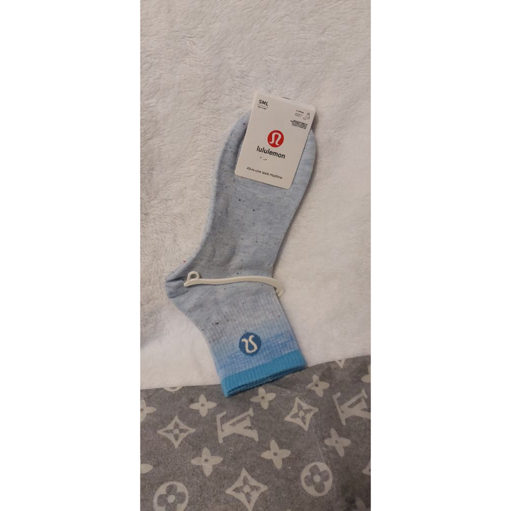 Lululemon Socks women size 7-9 Light Blue Blue